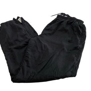 VTG 90s Nike Windbreaker Pants Black Lined size XL Ankle Zip Streetwear